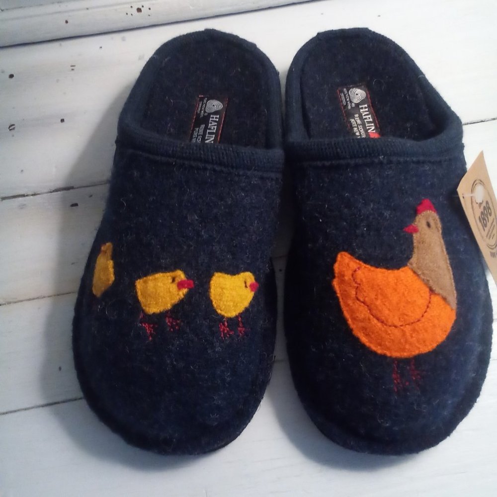 Haflinger 100% Wool Clog Slippers, Size 39/8.5 NWT